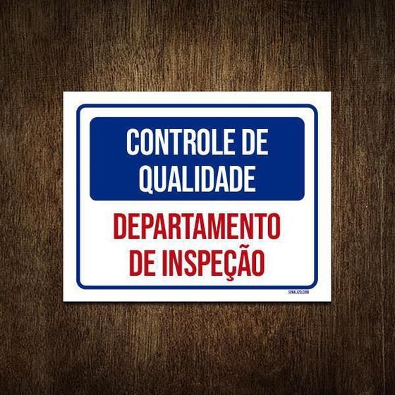 Imagem de Placa Controle De Qualidade Departamento Inspeção 36X46