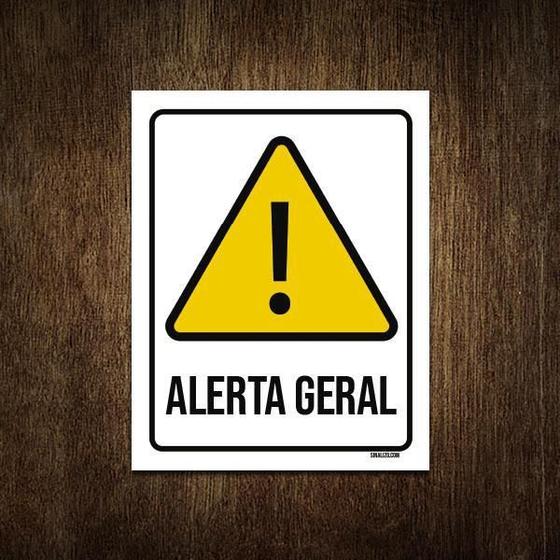 Imagem de Placa Cuidado Alerta Geral 18X23