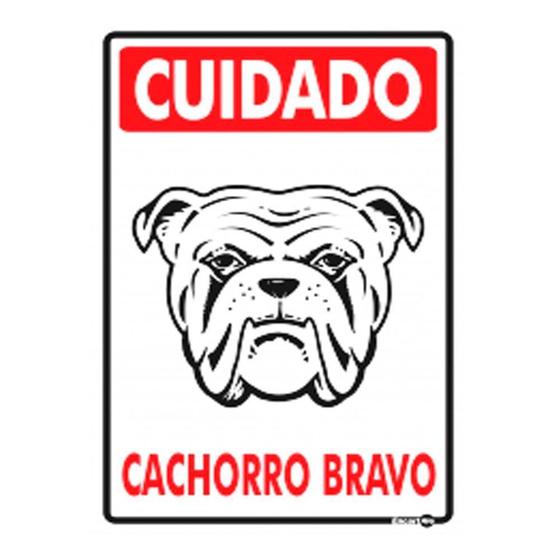 Imagem de Placa cuidado cachorro bravo encartale