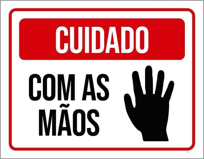 Imagem de Placa Cuidado Com As Mãos 18X23