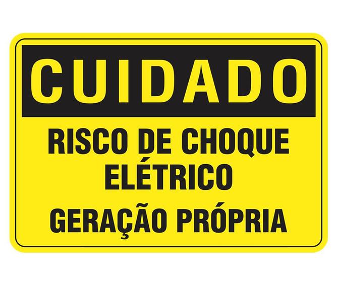 Imagem de Placa Cuidado Geração Própria Celesc/cpfl 26x18 - 10 Peças