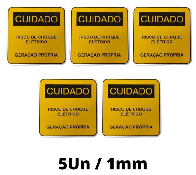 Imagem de Placa Cuidado - Geração Própria  - Padrão CPFL Tam 13x13 CA 1mm 5un