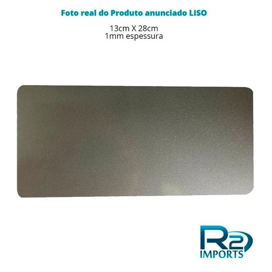 Imagem de Placa de aluminio Resinada p subl. Prateada (cantos arredondados)