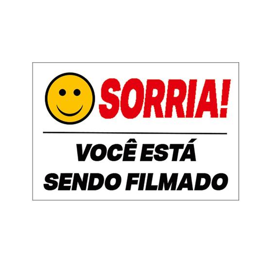 Imagem de Placa de Aluminio "sorria Voce ESTA Sendo Filmado" 10X15