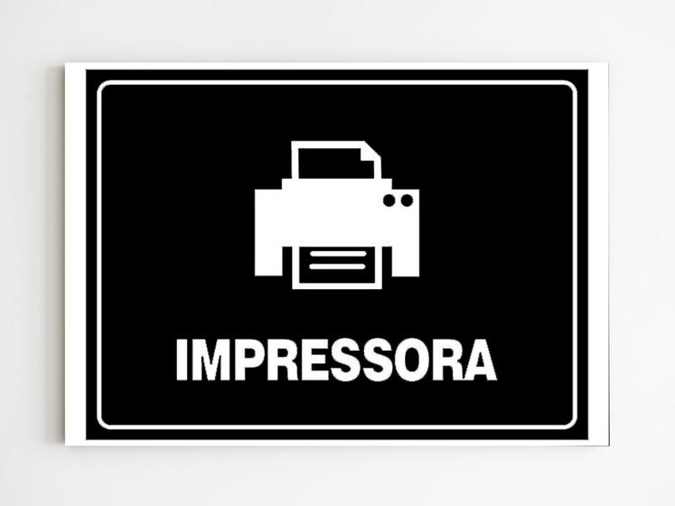 Imagem de Placa de aviso impressora xerox mdf 20x29 a4 sinalização