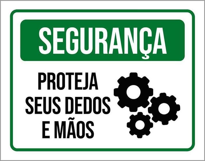 Imagem de Placa De Aviso - Segurança Proteja Seus Dedos E Mãos 36X46