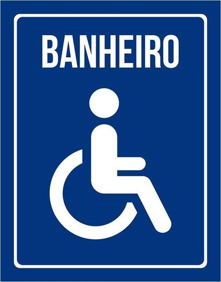 Imagem de Placa De Banheiro - Acessibilidade Deficiente (27X35)