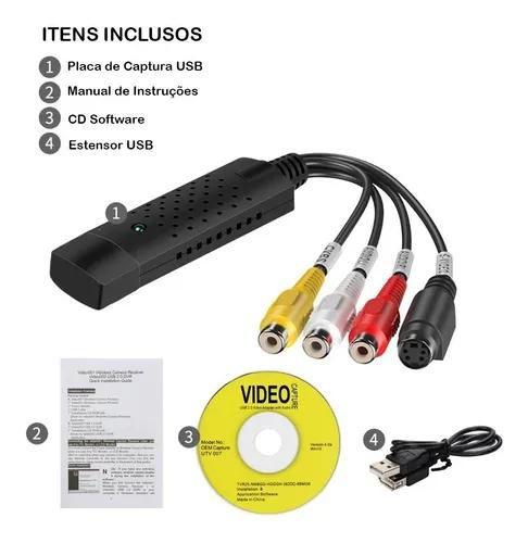 Imagem de Placa De Captura De Vídeo Usb Easycap Para Notebook Pc