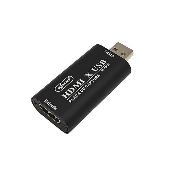 Imagem de Placa De Captura Externa Knup Kp-ad101 Com Conexão Hdmi X Usb, Captura Áudio E Vídeo Em 4k