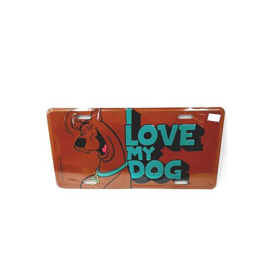 Placa De Carro Aluminio 15X30 WB HB Scooby Doo Love My Dog FD Marrom Urban Menor preço em Placa De Carro Aluminio 15X30 WB HB Scooby Doo Love My Dog FD Marrom Urban