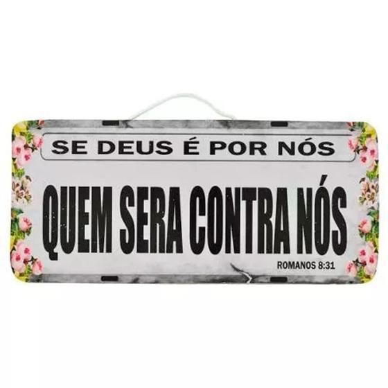 Imagem de Placa De Carro Se Deus É Por Nós Quem Será Contra Nós