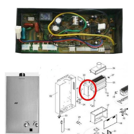 Imagem de Placa De Controle Aquecedor Komeco Ko 1500Sx 0100020002....