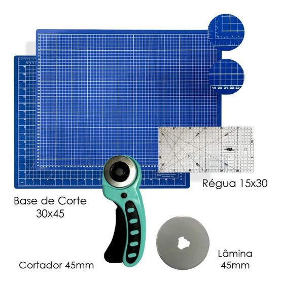 Placa De Corte Artesanato A3 Régua 15x30 Cortador 45mm Disco - Adb ...