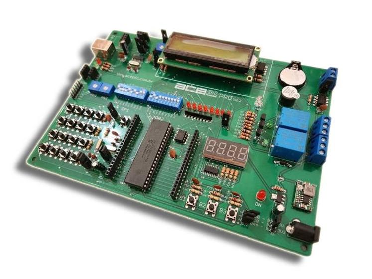 Imagem de Placa de Desenvolvimento para Microcontroladores PIC18F4520 - ACEPIC PRO V8.2
