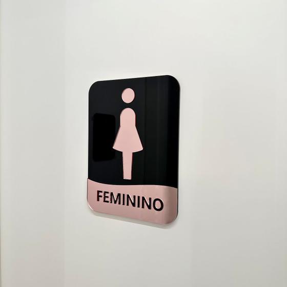 Imagem de Placa de identificação para banheiros Feminino - Acrílico