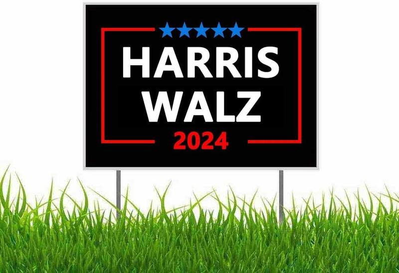 Imagem de Placa de jardim Lymhy Harris Walz 2024 Kamala Harris Tim Walz Waltz