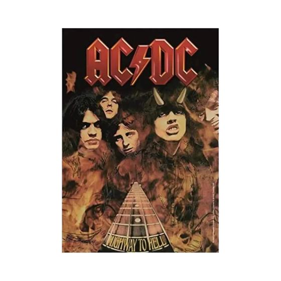 Placa De Lata Vintage Ac Dc Heavy Metal Rock Band Música Para Casa ...