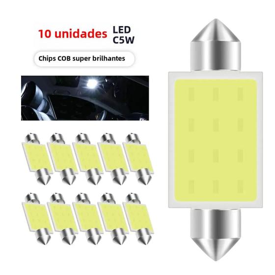 Imagem de Placa de Licença LED COB Universal - 10 Peças (10W e 5W) - 31mm, 36mm, 39mm e 41mm