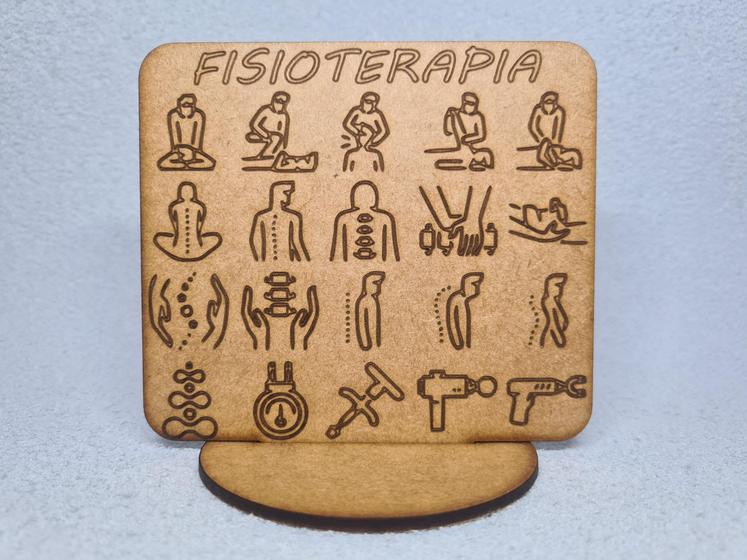 Imagem de Placa De Mesa Profissão Fisioterapia Fisioterapeuta Criativo