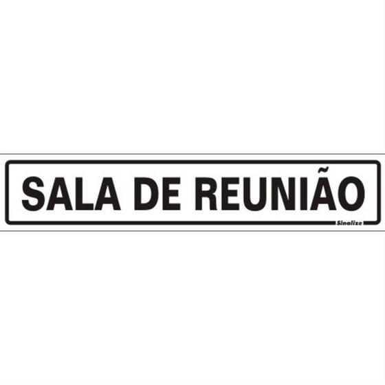 Imagem de Placa de Poliestireno Auto-Adesiva 5x25cm Sala de Reunião - 200 AP - SINALIZE