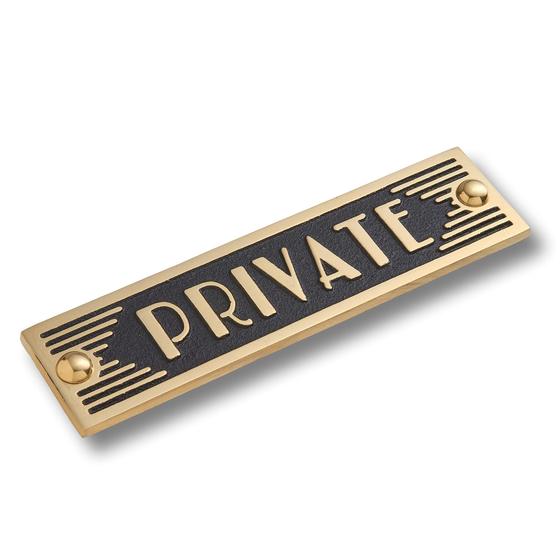 Imagem de Placa de Porta de Metal Art Deco - Feita à Mão na Inglaterra