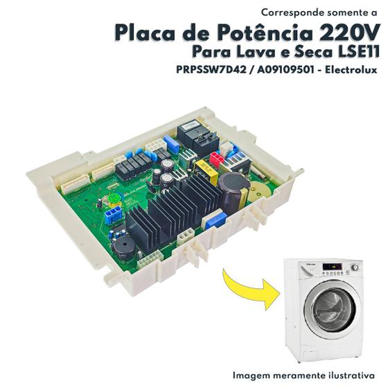Imagem de Placa De Potência 220VPara Lava e Seca LSE11 Electrolux Original PRPSSW7D42 A09109501