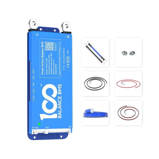 Imagem de Placa de Proteção BMS 100BALANCE 80A 8S-24S com Bluetooth e App