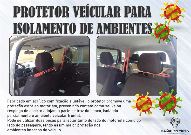 Imagem de Placa de Proteção Para Motorista Virus Saliva Aplicativo Uber Cabify 99 Taxi 