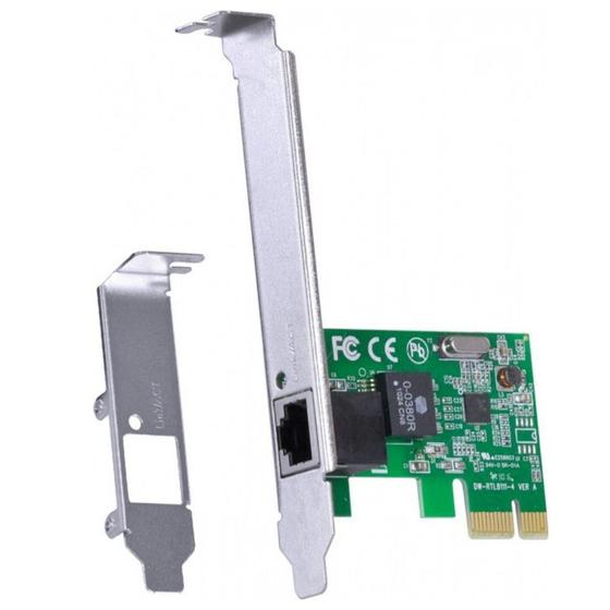 Imagem de Placa de Rede 10/100/1000 PCI-E  Suporte Low Profile