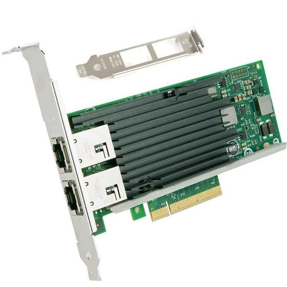 Imagem de Placa de Rede 10Gb Ethernet Intel X540 T - 2 Portas RJ45.