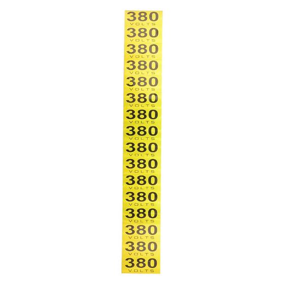 Imagem de Placa de Sinalização 380 Volts Dourada com 16 Unidades Ref 025138 SINALIZE
