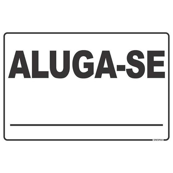 Imagem de Placa de Sinalização ALUGA-SE 20X30CM PCT com 05