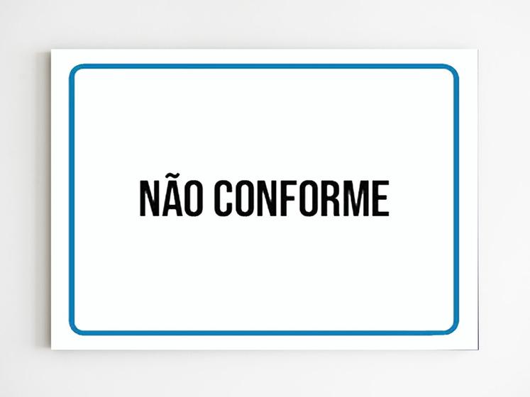 Imagem de Placa de sinalização ambiente não conforme mdf 20x29 a4