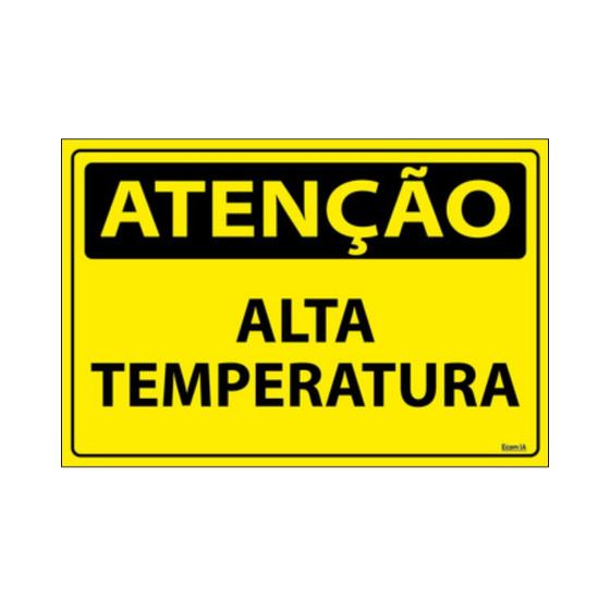 Imagem de Placa De Sinalização Atenção Alta Temperatura 30x20 Ecom IA - SA67 F9e