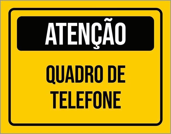 Imagem de Placa De Sinalização - Atenção Quadro De Telefone 27X35