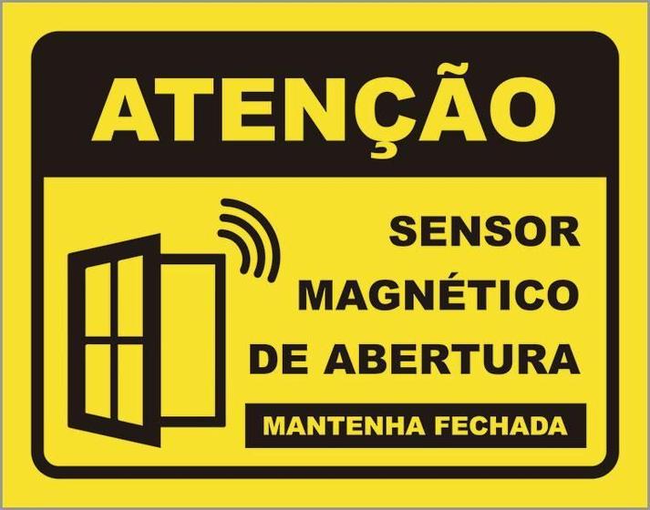 Imagem de Placa De Sinalização - Atenção Sensor Magnético 36X46