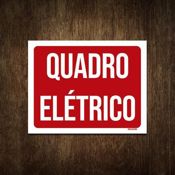 Imagem de Placa De Sinalização - Aviso Quadro Elétrico 27X35