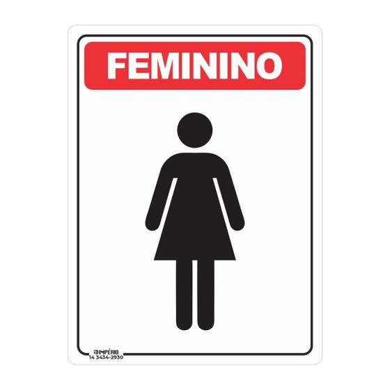 Imagem de Placa de Sinalização Banheiro Feminino 2