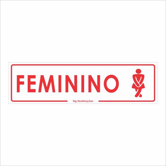Imagem de Placa de Sinalização Banheiro Feminino