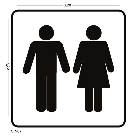 Imagem de Placa de Sinalização -  Banheiro Unissex