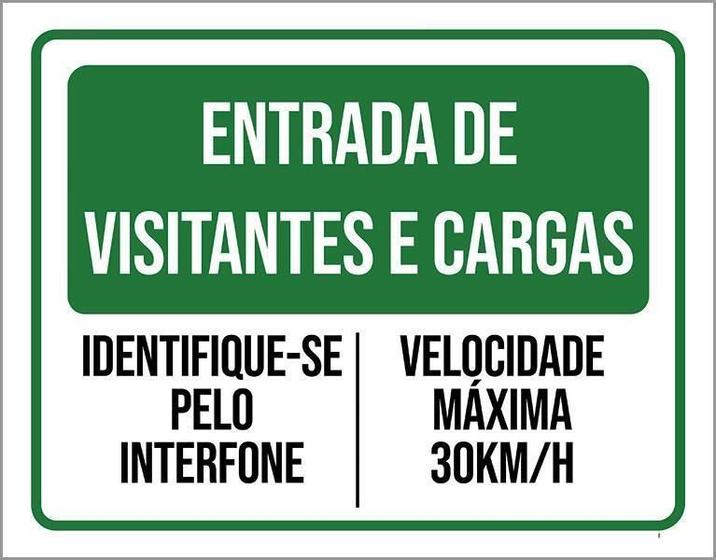 Imagem de Placa De Sinalização - Condomínio Entrada Visitantes 18X23