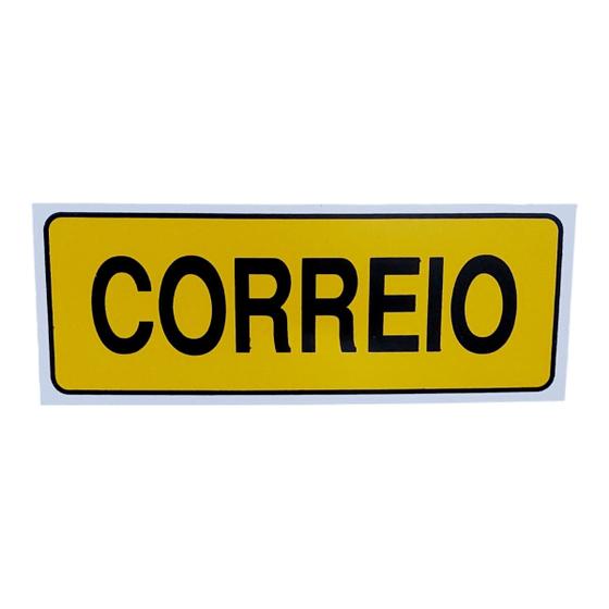 Imagem de Placa de Sinalização CORREIO 7 X20 CM AMARELO