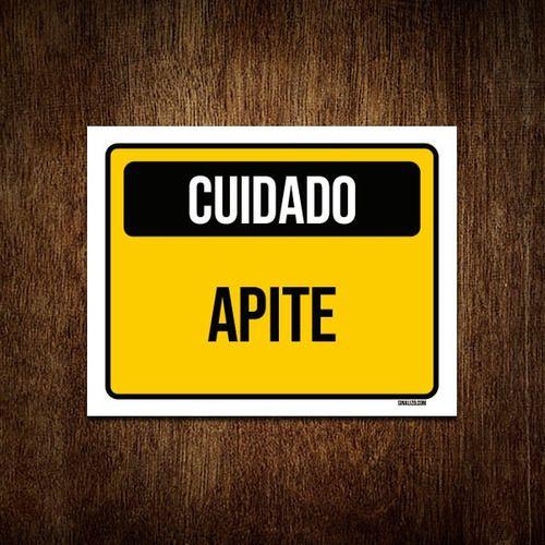 Imagem de Placa De Sinalização - Cuidado Apite 36x46