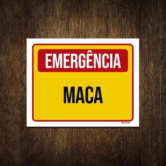 Imagem de Placa De Sinalização - Emergência Maca 18X23