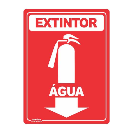 Imagem de Placa de Sinalização Extintor Água