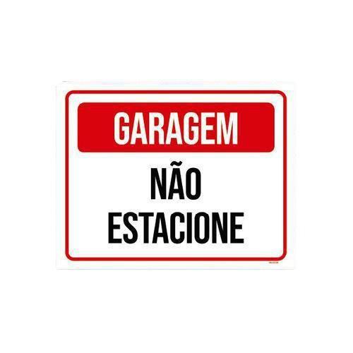 Imagem de Placa De Sinalização - Garagem Não Estacione 27X35