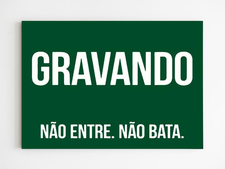 Imagem de Placa de sinalização gravando não entre não bata mdf 20x29