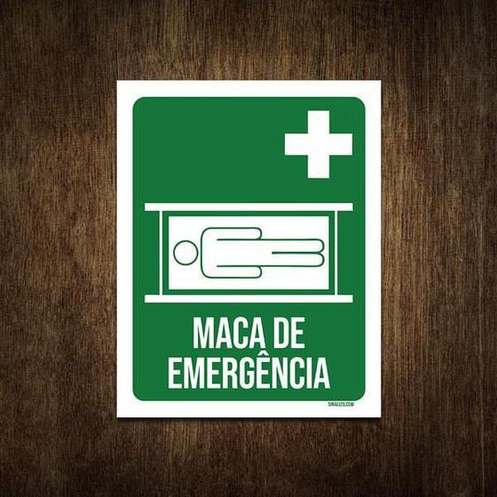 Imagem de Placa De Sinalização - Maca De Emergência 27X35