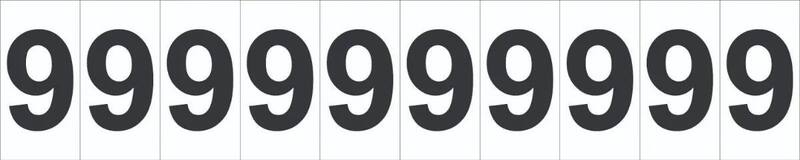 Placa de Sinalização Numera 9 Cartela com 10 peças - Look Placas de ...