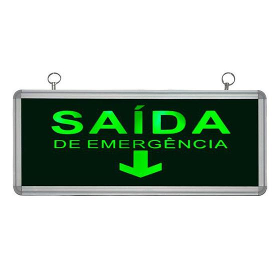 Imagem de Placa de Sinalização para Saída de Emergência de LED UN-16 110V